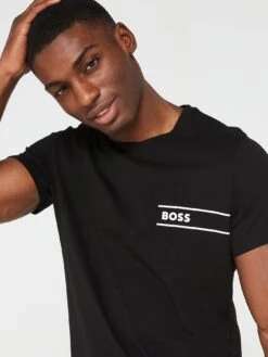 BOSS Bodywear 24 Logo T-shirt - Black -Barbou Clothing Shop VIIX3 SQ4 0000000004 BLACK MDd