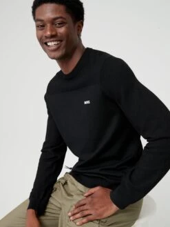 BOSS Momentum Crew Neck Jumper - Black -Barbou Clothing Shop VIOOU SQ4 0000000004 BLACK MDd