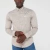 BOSS Biado_r Long Sleeve Regular Fit Shirt - Light Khaki 