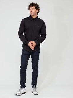 BOSS Biado_r Long Sleeve Regular Fit Shirt - Black  -Barbou Clothing Shop VIOPP SQ3 0000000004 BLACK MDo