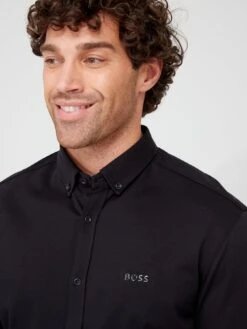 BOSS Biado_r Long Sleeve Regular Fit Shirt - Black  -Barbou Clothing Shop VIOPP SQ4 0000000004 BLACK MDd
