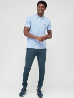 BOSS Paddy Pro Regular Fit Polo Shirt - Blue  -Barbou Clothing Shop VIORL SQ3 0000000150 LIGHT BLUE MDo