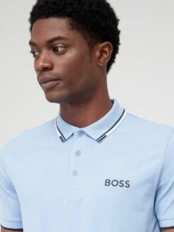 BOSS Paddy Pro Regular Fit Polo Shirt - Blue  -Barbou Clothing Shop VIORL SQ4 0000000150 LIGHT BLUE MDd