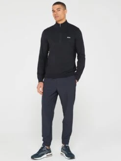 BOSS Momentum Quarter Zip Jumper - Dark Blue -Barbou Clothing Shop VIOSI SQ3 0000000354 DARK BLUE MDo