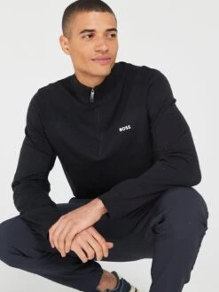 BOSS Momentum Quarter Zip Jumper - Dark Blue -Barbou Clothing Shop VIOSI SQ4 0000000354 DARK BLUE MDd