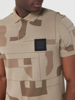 BOSS Pirax Lotus Relaxed Fit Polo Shirt - Khaki  -Barbou Clothing Shop VIOSX SQ4 0000000058 KHAKI MDd