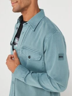 BOSS Lovelock Overshirt -Barbou Clothing Shop VIOU4 SQ4 0000011378 DARK AQUA MDd
