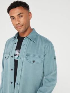 BOSS Lovelock Overshirt -Barbou Clothing Shop VIOU4 SQ5 0000011378 DARK AQUA MDd1