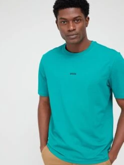 BOSS Tchup Relaxed Fit T-shirt - Aqua -Barbou Clothing Shop VIOW9 SQ4 0000000630 DARK GREEN MDd