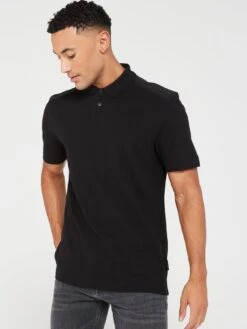 BOSS Penylonmatt Polo Shirt - Black 