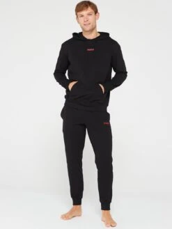 HUGO Bodywear Linked Lightweight Long Pyjama - Black -Barbou Clothing Shop VIS0A SQ3 0000000004 BLACK MDo