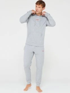 HUGO Bodywear Linked Lightweight Long Pyjama - Grey -Barbou Clothing Shop VIS0C SQ3 0000000005 GREY MDo