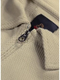 Luke 1977 Zip Neck Polo Shirt - Beige -Barbou Clothing Shop VIS1R SQ6 0000000108 BEIGE MDd2