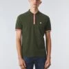 Pretty Green Boston Placket Stripe Slim Fit Polo Shirt - Green