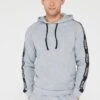 HUGO Sporty Tape Logo Lounge Hoodie - Medium Grey -Barbou Clothing Shop VIS7Z SQ1 0000000005 GREY MDf