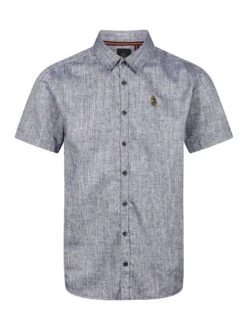 Luke 1977 Yoko Short Sleeve Linen Shirt - Dark Navy -Barbou Clothing Shop VIS9M SQ3 0000000048 NAVY MDo