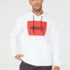HUGO Duratschi223 Large Logo Overhead Hoodie - White