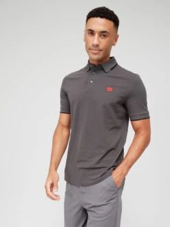 HUGO Deresino232 Slim Fit Polo Shirt - Dark Grey