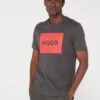 HUGO Dulive222 Large Logo T-shirt - Dark Grey  -Barbou Clothing Shop VIZ21 SQ1 0000000070 DARK GREY MDf