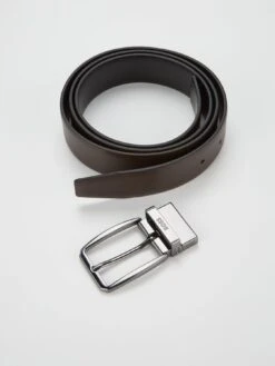 BOSS Oanto Reversible Belt - Dark Brown -Barbou Clothing Shop VIZ2S SQ5 0000000014 DARK BROWN SLd2