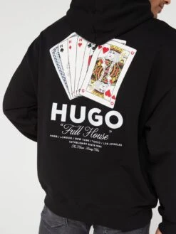 HUGO Deewax Overhead Hoodie - Black -Barbou Clothing Shop VIZ5H SQ4 0000000004 BLACK MDd