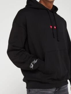 HUGO Deewax Overhead Hoodie - Black -Barbou Clothing Shop VIZ5H SQ5 0000000004 BLACK MDd1