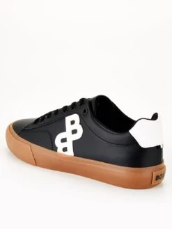 BOSS Aiden Monogram Trainer - Black/Gum -Barbou Clothing Shop VIZ6F SQ3 0000000004 BLACK SLf