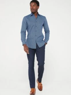 BOSS H-hank-kent-c1-214 Slim Fit Shirt -Barbou Clothing Shop VJ7WC SQ3 0000000048 NAVY MDo