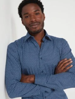 BOSS H-hank-kent-c1-214 Slim Fit Shirt -Barbou Clothing Shop VJ7WC SQ5 0000000048 NAVY MDd1