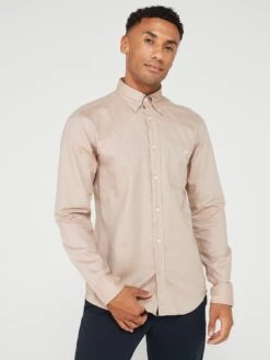 BOSS S-roan-bd-1p-c1-233 Slim Fit Shirt - Beige
