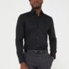BOSS H-hank-kent-c1-214 Slim Fit Shirt - Black -Barbou Clothing Shop VJ7ZE SQ1 0000000004 BLACK MDf