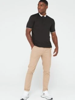 BOSS Prout 37 Regular Fit Polo Shirt - Black  -Barbou Clothing Shop VJ80N SQ3 0000000004 BLACK MDo