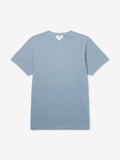 Burton Menswear London Burton Short Sleeve Pique Striped T Shirt - Light Blue -Barbou Clothing Shop VJEMG SQ4 0000000150 LIGHT BLUE MDd