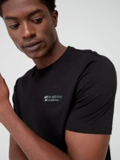 Armani Exchange Small Logo T-Shirt - Black -Barbou Clothing Shop VJF44 SQ4 0000000004 BLACK MDd
