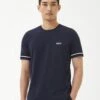 Barbour International Cooper Tipped Cuff T-Shirt - Navy 1 Barbour International Cooper Tipped Cuff T-Shirt - Navy -Barbou Clothing Shop VJGHA SQ1 0000000048 NAVY MDf