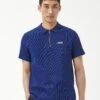 Barbour International Gauge Zip Polo Shirt - Blue -Barbou Clothing Shop VJGHT SQ1 0000000020 BLUE MDf