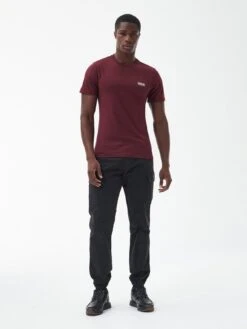 Barbour International Small Logo T-Shirt - Red -Barbou Clothing Shop VJGIM SQ3 0000000017 RED MDo