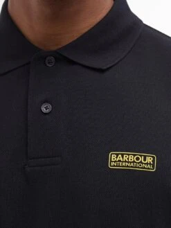 Barbour International Essential Polo Shirt - Black -Barbou Clothing Shop VJGIZ SQ5 0000000004 BLACK MDd1