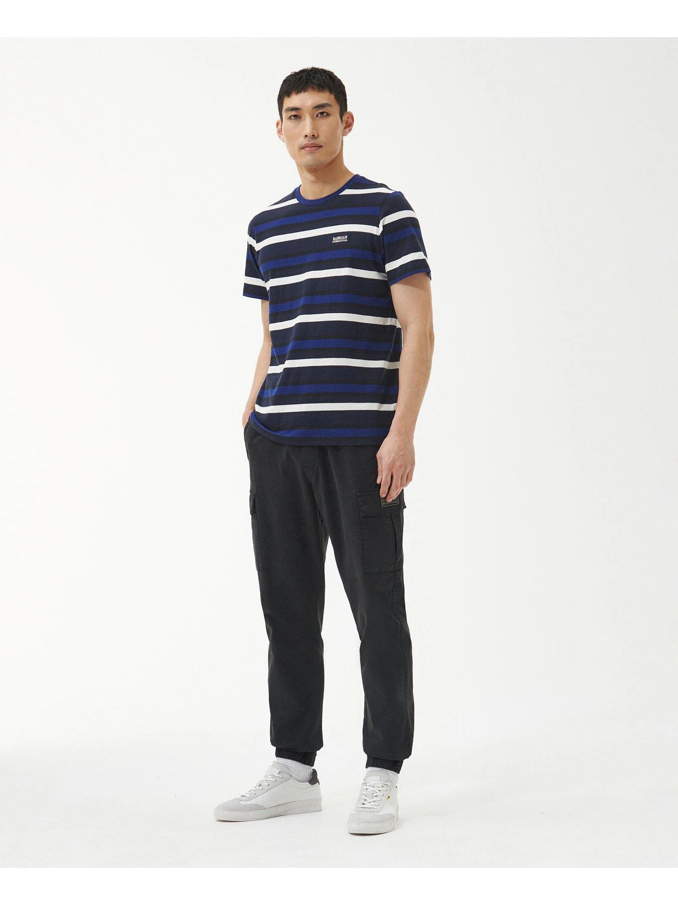 Barbour International Gauge Stripe T-Shirt - Navy 5 Barbour International Gauge Stripe T-Shirt - Navy - Image 3