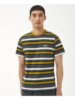 Barbour International Gauge Stripe T-Shirt - Dark Grey