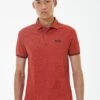 Barbour International Very Exclusive - Essential Tipped Polo Shirt - Dark Red -Barbou Clothing Shop VJGL2 SQ1 0000000315 DARK RED MDf