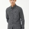 Barbour International Cable Checked Shirt - Dark Grey -Barbou Clothing Shop VJGL4 SQ1 0000000070 DARK GREY MDf