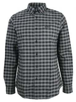 Barbour International Cable Checked Shirt - Dark Grey -Barbou Clothing Shop VJGL4 SQ5 0000000070 DARK GREY MDd1
