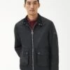 Barbour International Lutron Harrington Wax Jacket - Black 1 Barbour International Lutron Harrington Wax Jacket - Black -Barbou Clothing Shop VJGLN SQ1 0000000004 BLACK MDf