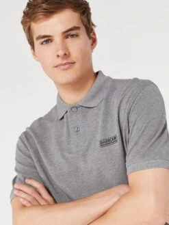Barbour International Essential Polo Shirt - Grey 9 Barbour International Essential Polo Shirt - Grey -Barbou Clothing Shop VJGLS SQ4 0000000005 GREY MDd