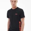 Barbour International Bold Side Logo T-Shirt - Black -Barbou Clothing Shop VJGM7 SQ1 0000000004 BLACK MDf