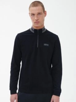 Barbour International Pipe Zip Polo Shirt - Black