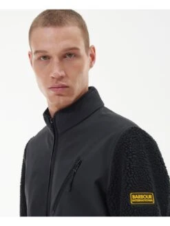 Barbour International Tech Fleece Jacket - Black -Barbou Clothing Shop VJGMN SQ4 0000000004 BLACK MDd