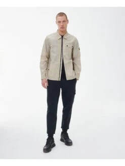 Barbour International Inlet Zip Through Overshirt - Cream -Barbou Clothing Shop VJGMQ SQ3 0000000067 CREAM MDo