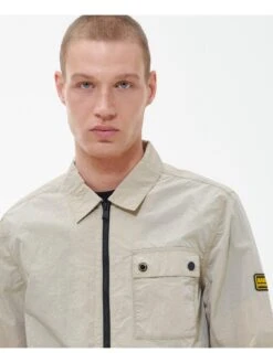 Barbour International Inlet Zip Through Overshirt - Cream -Barbou Clothing Shop VJGMQ SQ4 0000000067 CREAM MDd